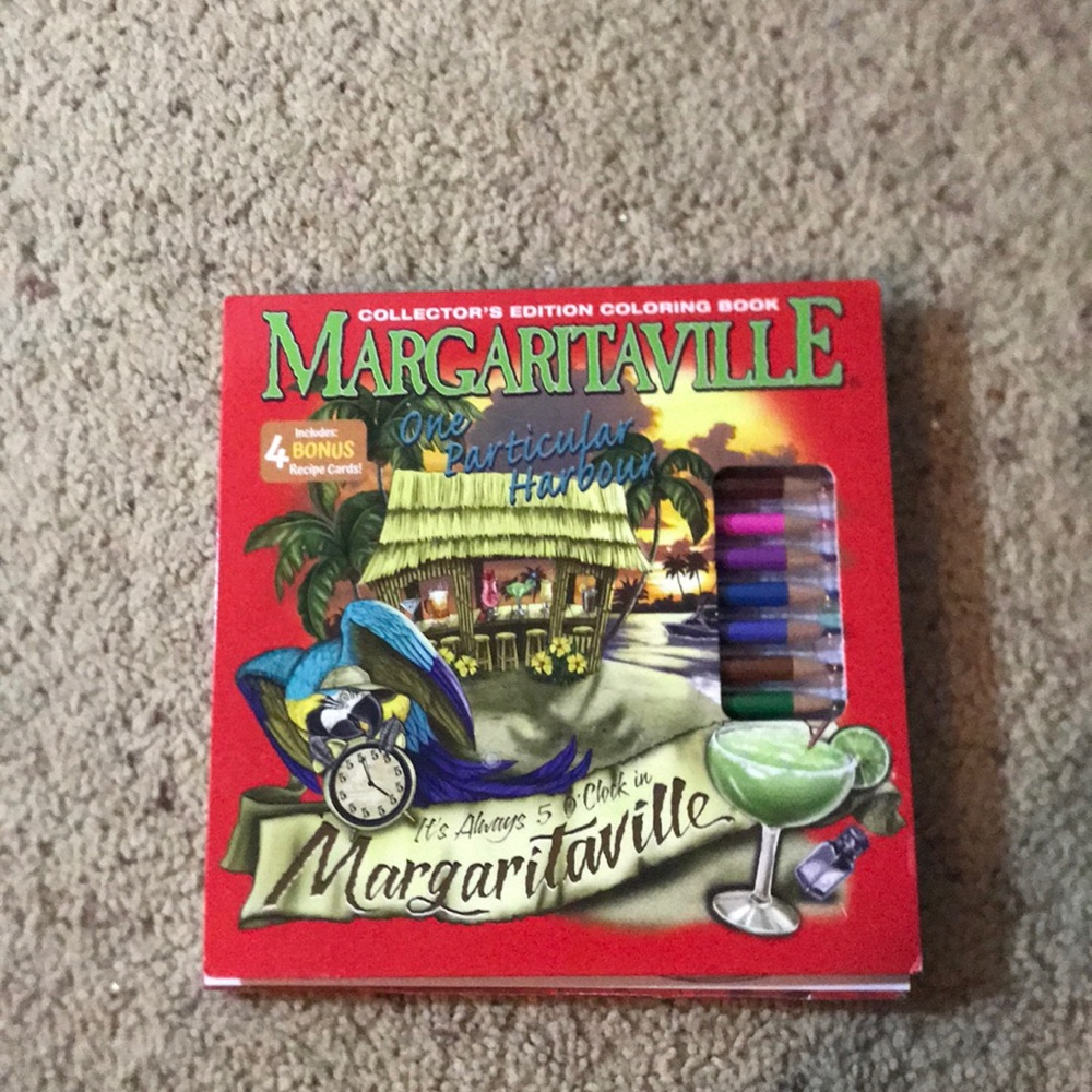 Margaritaville Coloring Book with Colored Pencils